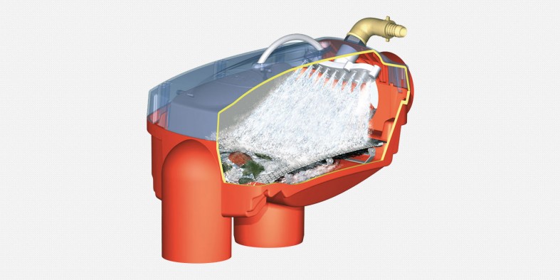 Филтър за дъждовна вода "Optimax" с модул за самопочистване - вътрешен